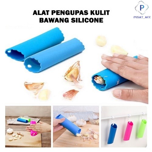 X154-Silinder Silikon Pengupas Kulit Bawang Putih Alat Pengupas Bawang Praktis Murah Unik