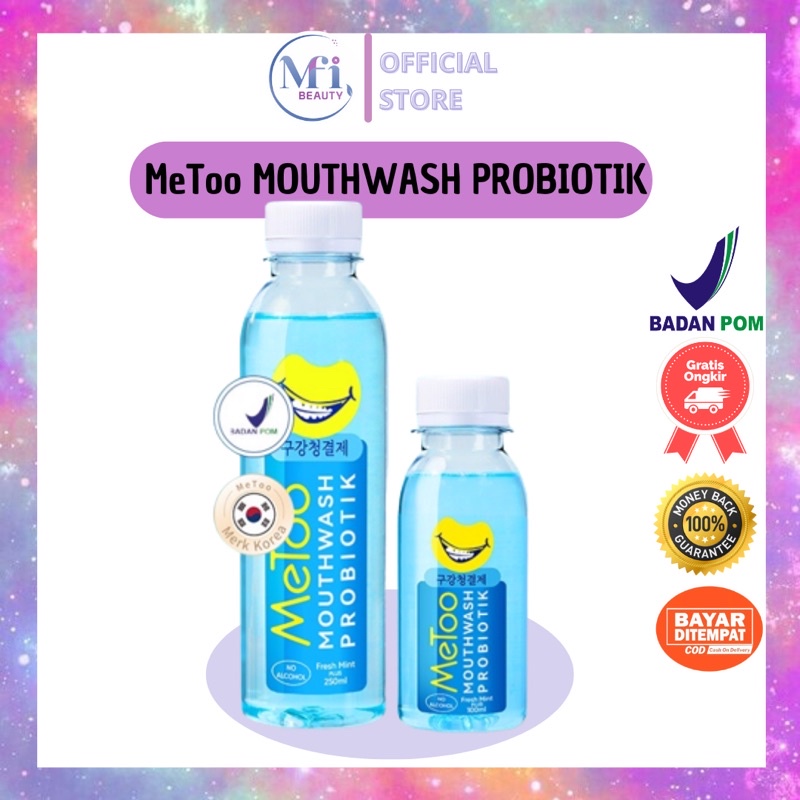 Metoo Obat Kumur Probiotik / Metoo Fresh Mint Mouthwash penyegar mulut / Metoo penghilang bau mulut