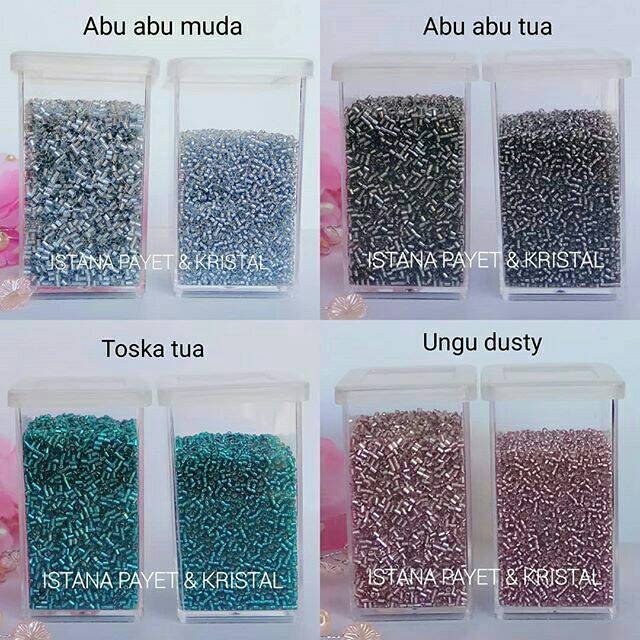Payet jepang MGB (bambu & pasir) warna abu abu muda, abu abu tua, toska tua dan ungu dusty