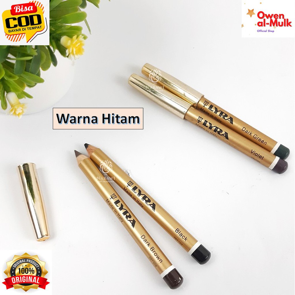 Pensil Alis Eyeliner Warna Hitam Warna Black Penggaris Mata