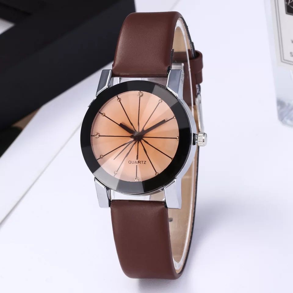 Jam Tangan Couple Quartz Putih Dan Hitam / New Jam Tangan Terbaru Fashion Couple Tren 2019-26-1 kopi kopi Kecil