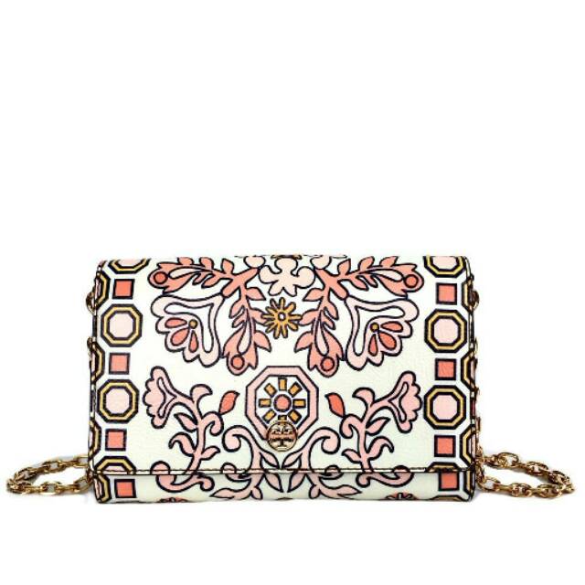 Tory Burch Hicks Garden Chain Wallet dompet original ori authentic