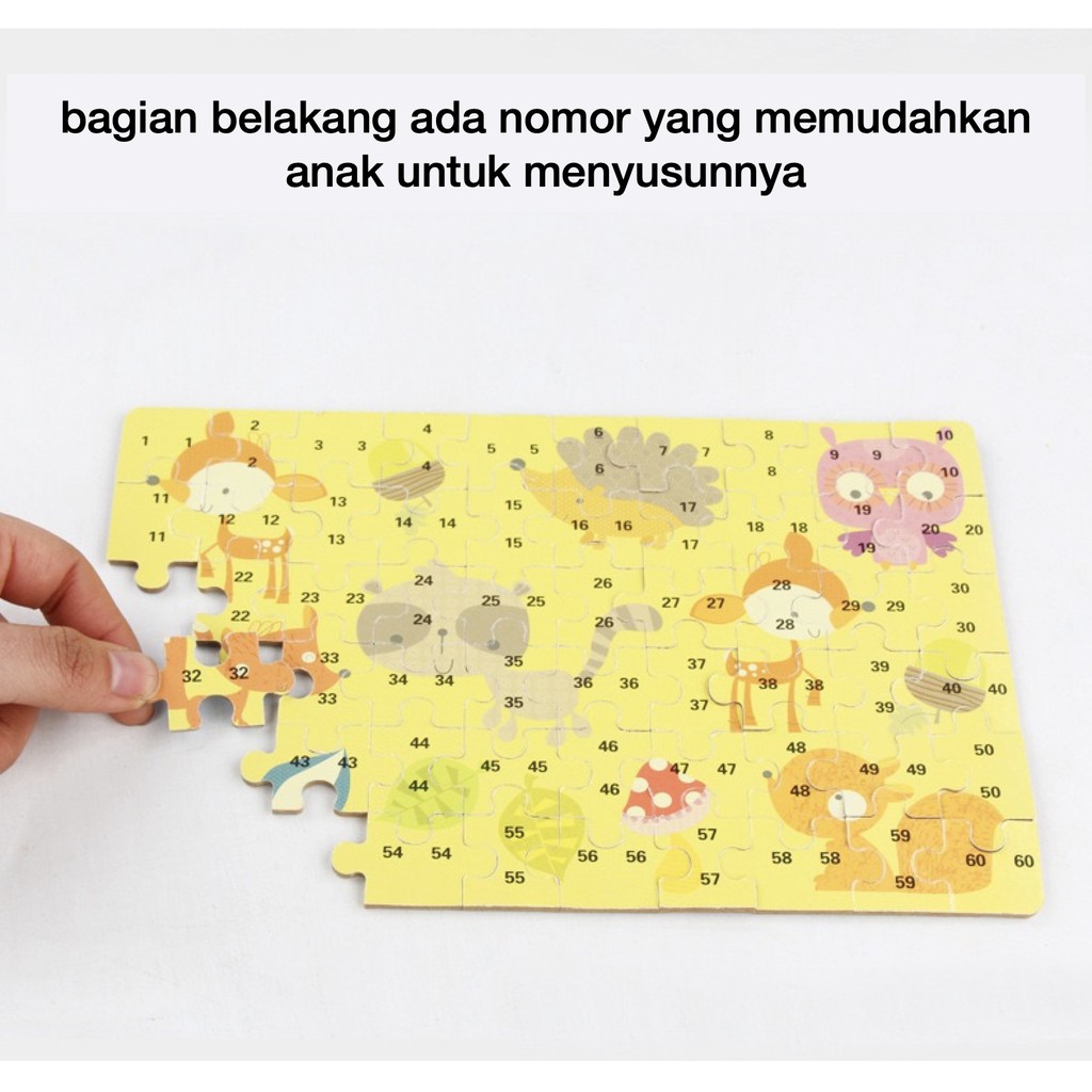 60 PCS Mainan Edukasi Anak Wooden Puzzle / Mainan Puzzle Anak