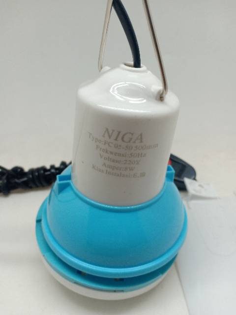 Kipas Angin Gantung Niga 3 Baling 8 Watt 50mm
