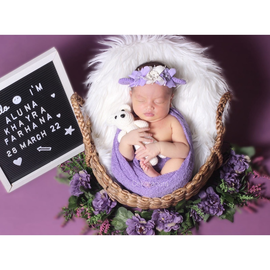 bedong rajut foto newborn selimut bayi model lilit untuk photography | Warna 2 |