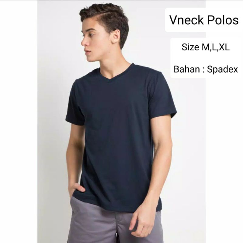 [TERMURAH] Kaos Vneck Polos / Kaos Polos Vneck / Kaos Vneck Pria / Baju Cowo