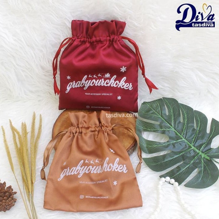 

Pouch / Kantong Satin Sablon Custom