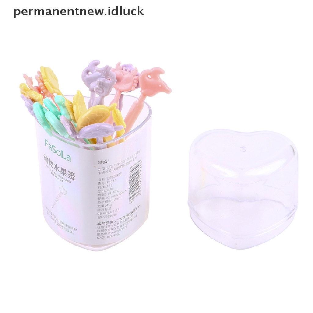 Garpu Buah Mini Warna Permen Motif Kartun Untuk Anak