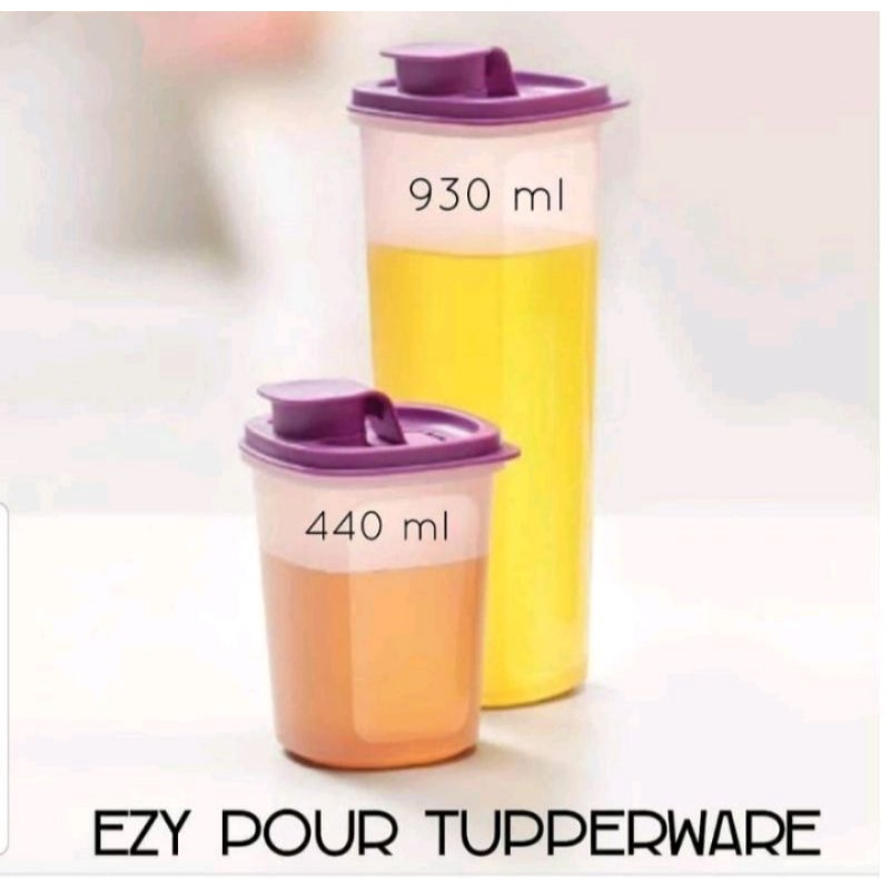 Ezy Pour Set/Ezy Pour /tempat minyak Tupperware/Tupperware ungu