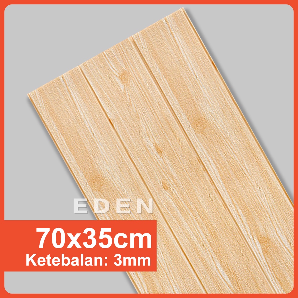 Wallpaper Dinding Foam Motif Kayu 3D serat kayu Stiker-EDEN_BY-5-MINI