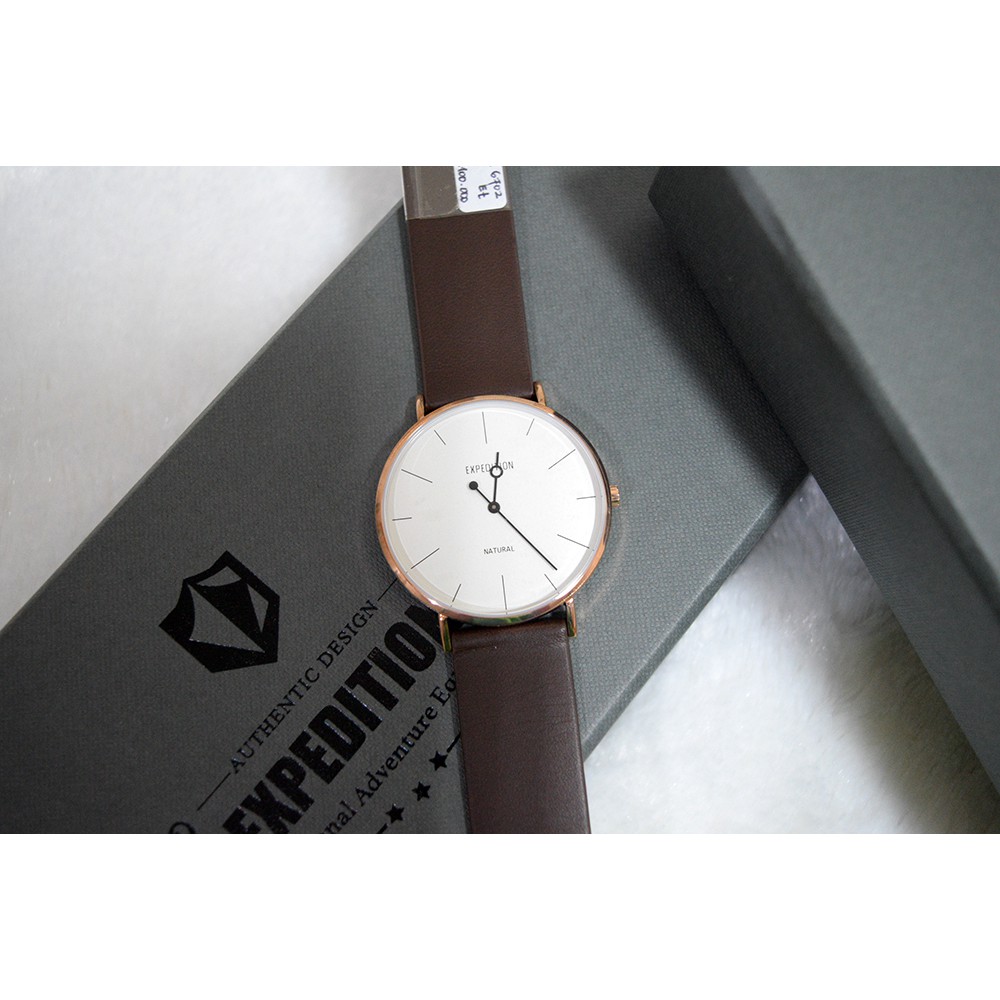 Expedition E6702 Rose Gold Strap Brown Men Original