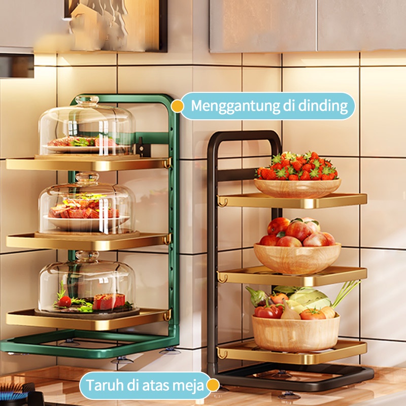 Rak Panci Wastafel Dapur Di Bawah Rak Rak Pot Rak Panci Susun Rak Bawah Wastafel Rak Dapur Stainless Steel (3/4/5 Tingkat)