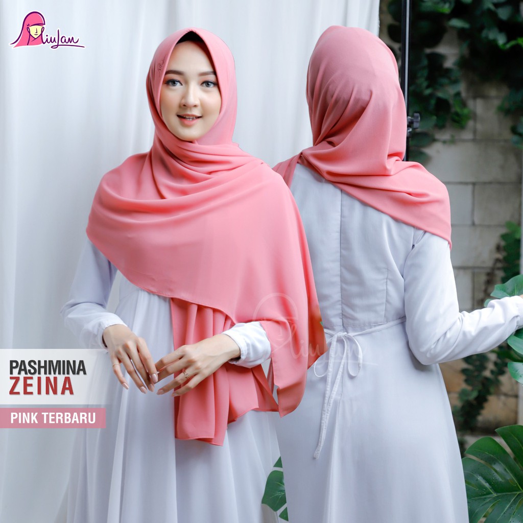 PASHMINA INSTAN CERUTY ZEINA MIULAN-PINK BARU