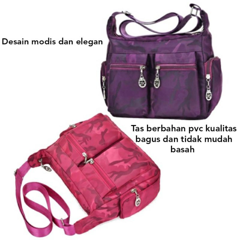 tas selempang wanita camo army 889