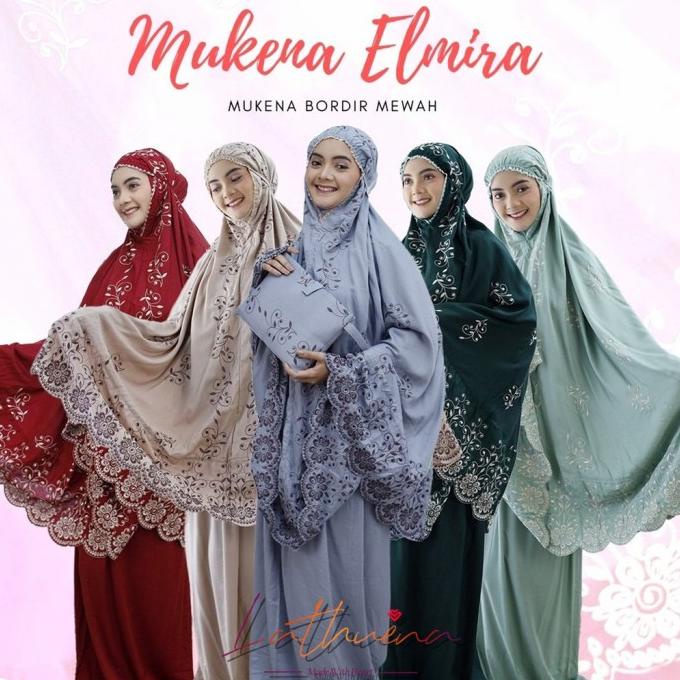Mukena Dewasa Elmira Bordir Mewah - Terbaru Shescanflyy