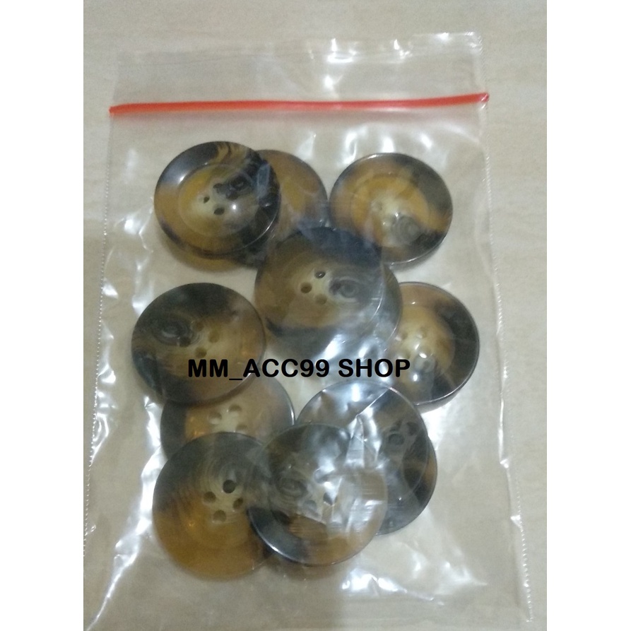 Kancing Corak Macan Diameter 25mm-Kancing Macan 12pcs