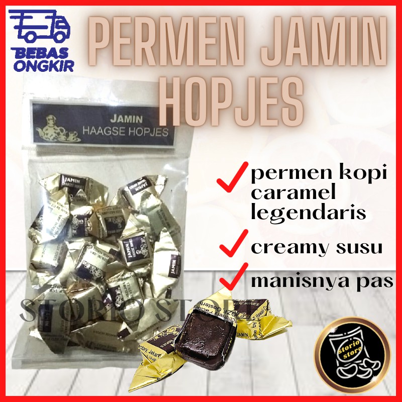 Permen Jamin Hopies Haagse Hopjes Permen Kopi Caramel Susu Jajanan Jadul