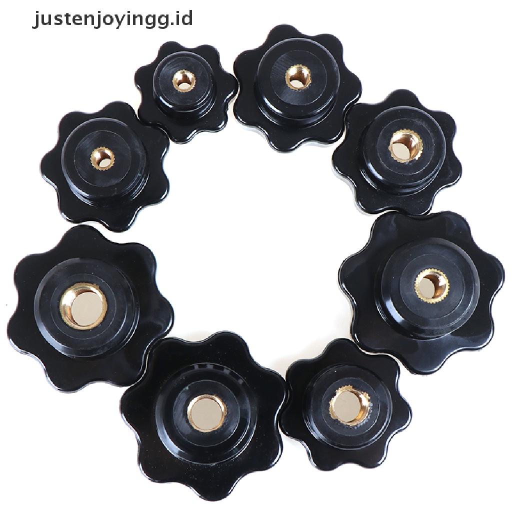 // justenjoyingg.id // M5/M6/M8/M10/M12 Female Thread Seven Star Shaped Head Clamping Nuts Knob ~