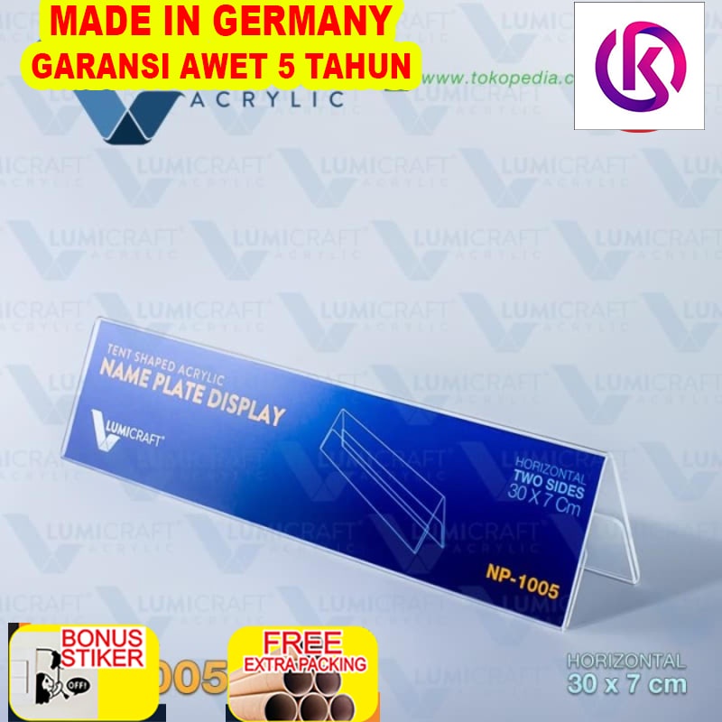 

Terlaris Label/Name Plate Display/Stand Acrylic/Akrilik Model Tenda - 30 x 7 Cm