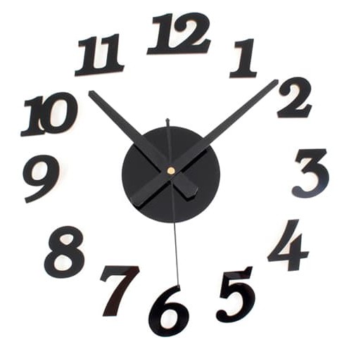 SGM DIY Acrylic Wall Clock Jam Dinding DIY Digital Clock