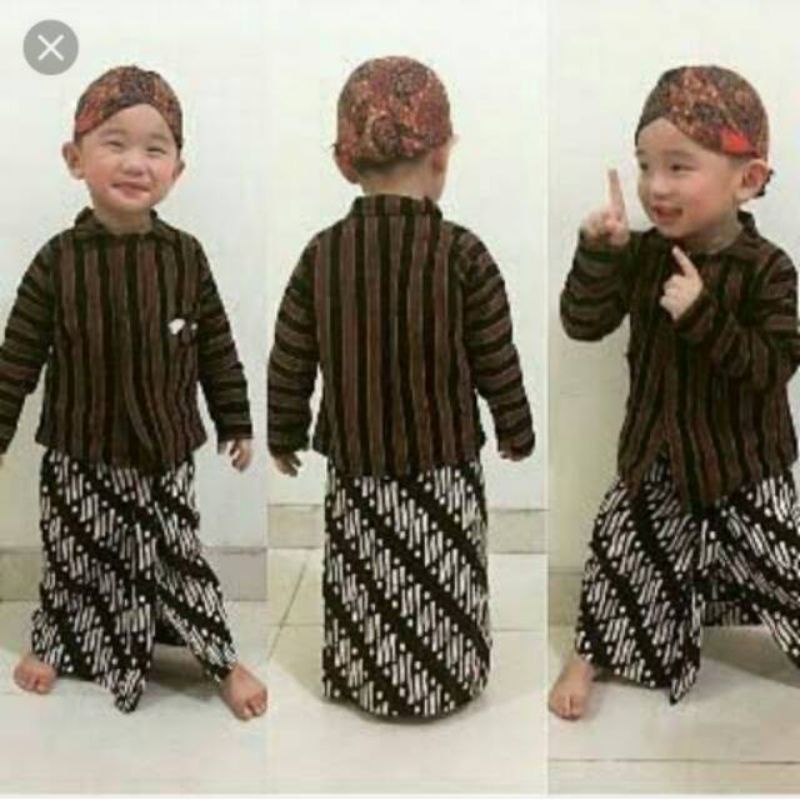 Baju Surjan Anak - Baju tedak siten anak - Baju Jawa Anak - Turun tanah