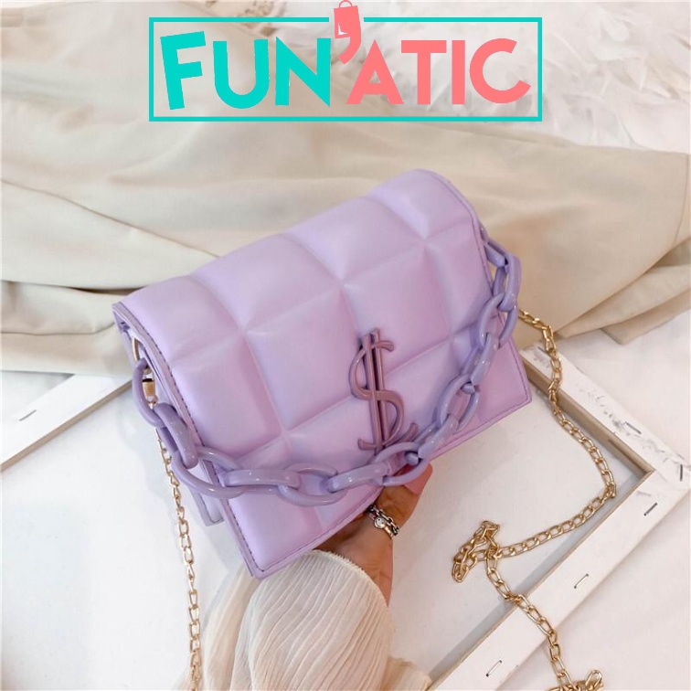 Funatic Tas Selempang Rantai Wanita Import Fashion Korea Uk 18 X 6 X 13.5cm FA965