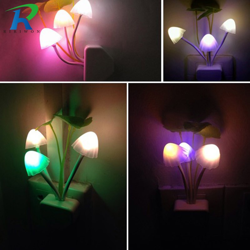 Lampu Tidur Jamur Sensor Cahaya LED Avatar Hias Kamar