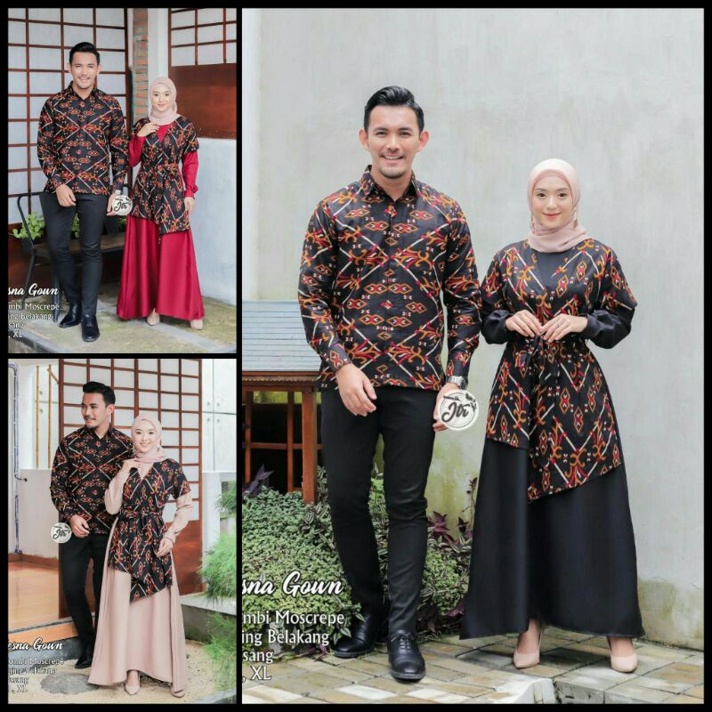 JESSNA GOWN COUPLE ~ COUPLE BATIK KOMBINASI MODERN