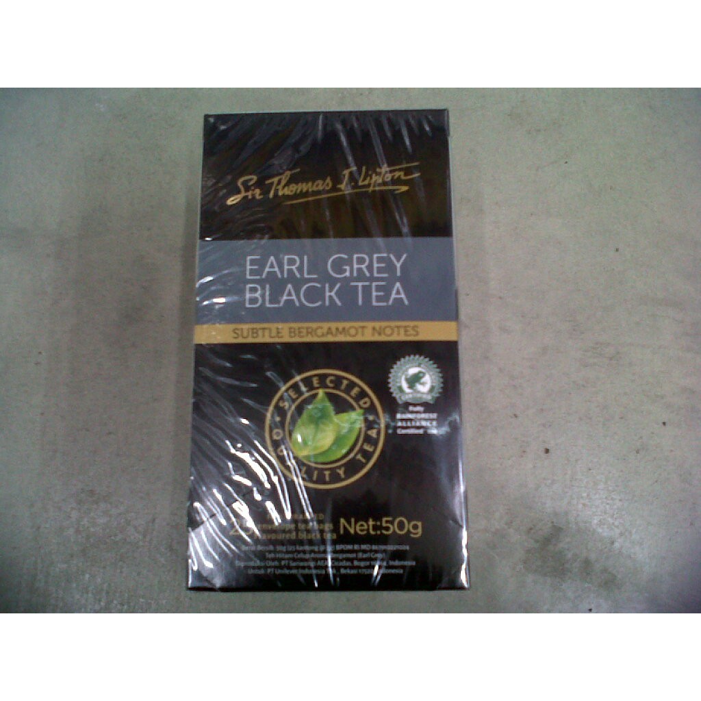 

Lipton earl grey black tea - subtle bergamot notes