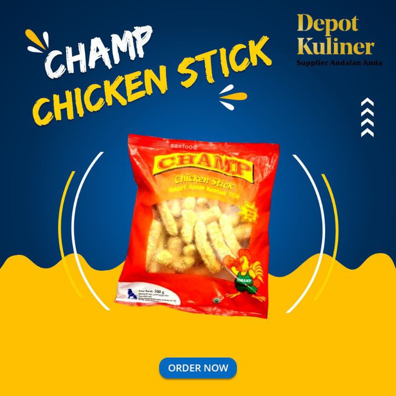 Champ Chicken Nugget Stick 500GR / Naget Ayam Bentuk Stik