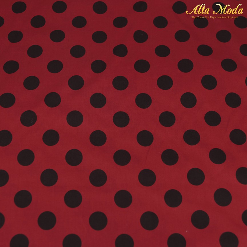 

Alta Moda Katun Voile Voal Maroon Polkadot Hitam (1M)