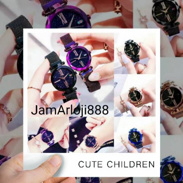 (Cod(Jam Tangan Wanita Gu-cci Strap Magnet(Dikirim Jakarta)