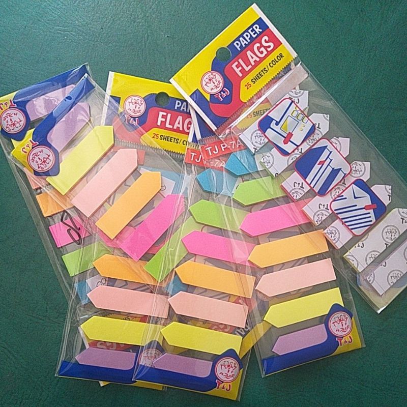 

Paper Flags / pembatas buku 25 Sheets/ Color T&J