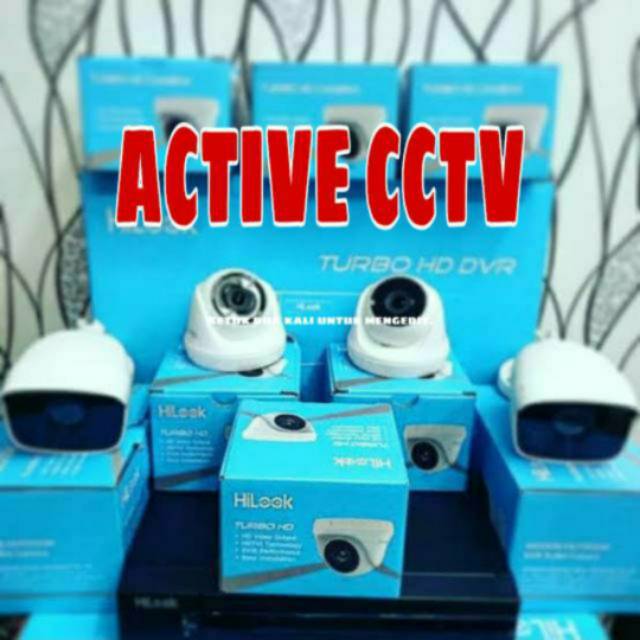PAKET CCTV HILOOK 4 KAMERA DVR 8 CHANNEL 1080P 2MP