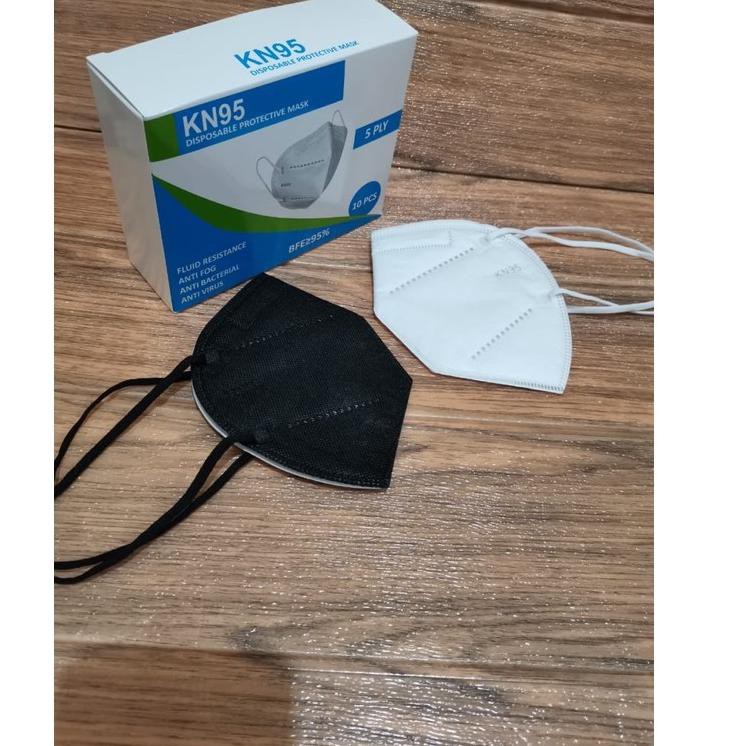 HOT SALE Masker KN95 Hijab Headloop Warna Putih / Hitam KN 95
