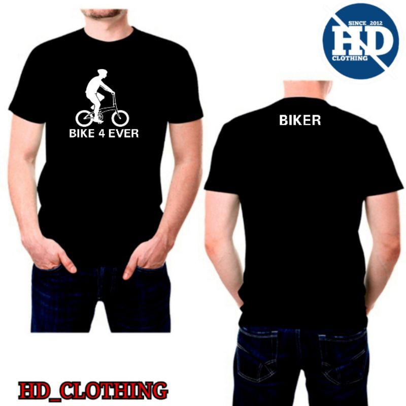 baju anak dan dewasa biker warna hitam motif sepeda