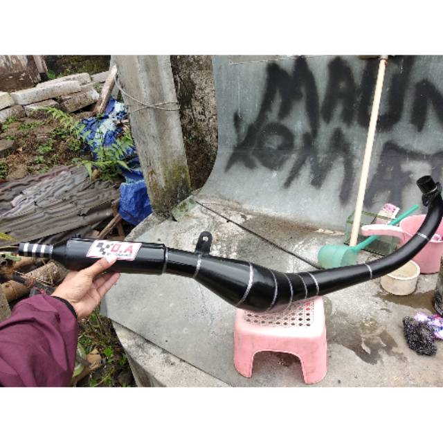 Knalpot Satria 2tak samping telo belang
