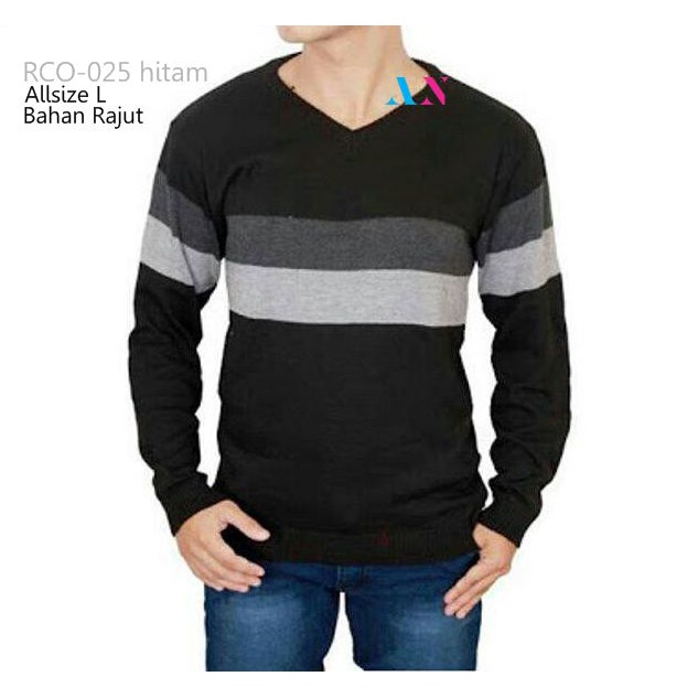 AA1 - Sweater Rajut Pria Knit Tribal