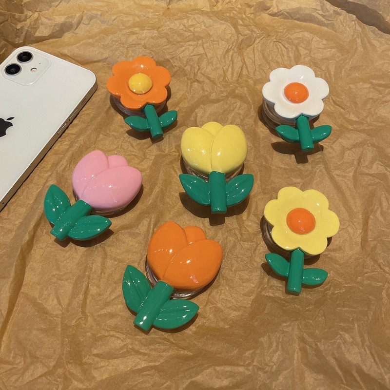 Colorful Flower Tulip Popsocket Phone Holder Pegangan HP