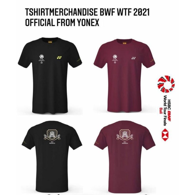 kaos Badminton Yonex BWF WTF BALI 2021 Original Jersey Badminton Murah Kaos Badminton World Tour fin