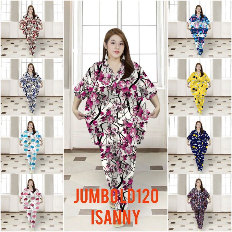 ISANNY PIYAMA SET SIZE.XXL BLACK CAT/CP JUMBO BUNGA/PIYAMA ABSTRAK/PAKAIAN WANITA/REAL PICT