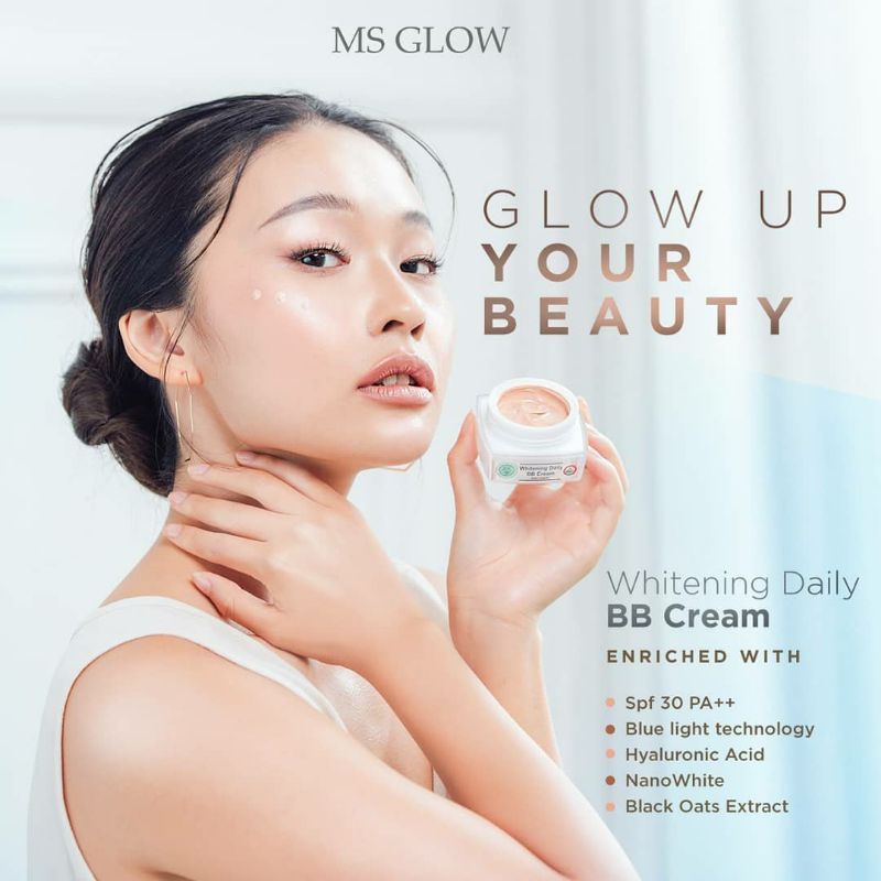 MS GLOW WHITENING DAILY BB CREAM ORIGINAL (SUDAH BER BARCODE)