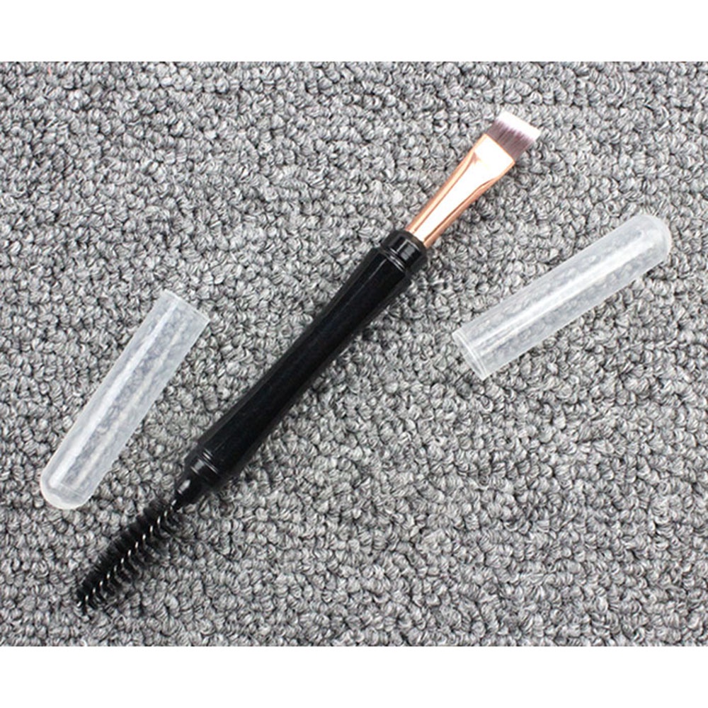 【COD Tangding】1 Pc Brush Makeup Kepala Ganda Untuk Alis Dan Bulu Mata