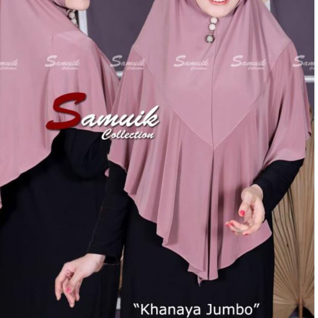 ♀ SAMUIK JILBAB JERSEY PREMIUM KHANAYA JUMBO ➩