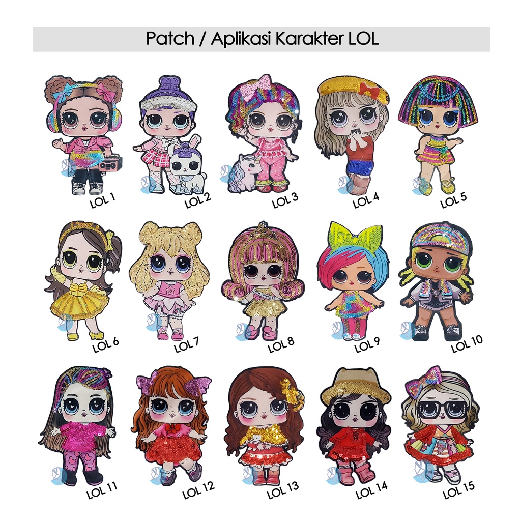 Aplikasi / Patch LOL Karakter 20cm No LED / 1 LED Murah