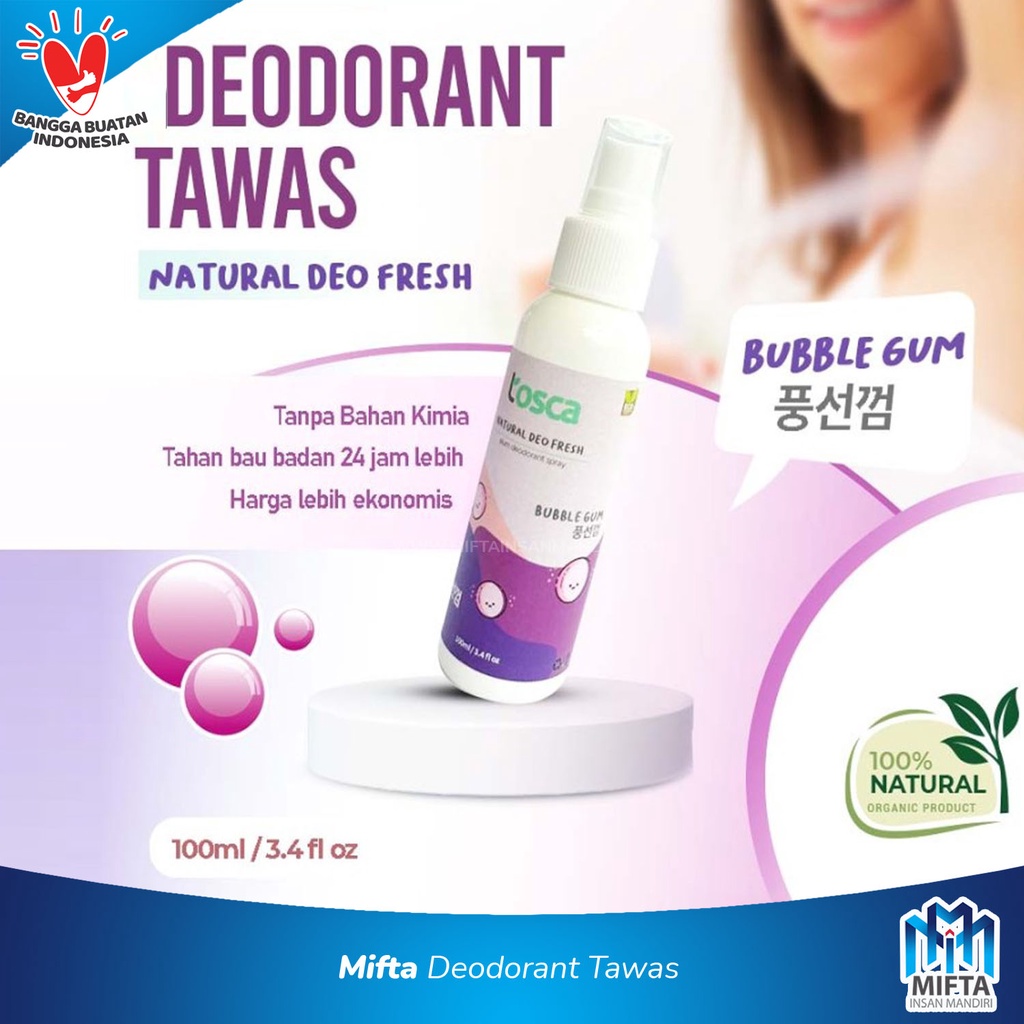 DEODORANT TAWAS SPRAY / NATURAL DEO FRESH 100ML TOSCA / DEODORAN SPRAY