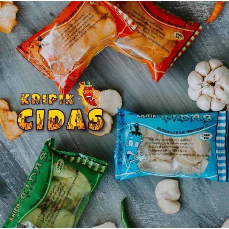 

Kripik cidas pedas isi 24 pcs