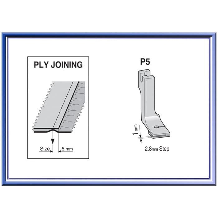 Sepatu Kerut P5 / P5R / P5W Mesin Jahit Atas Rata Bawah Kerut Toy Ply Joining Shirring Gathering Foot