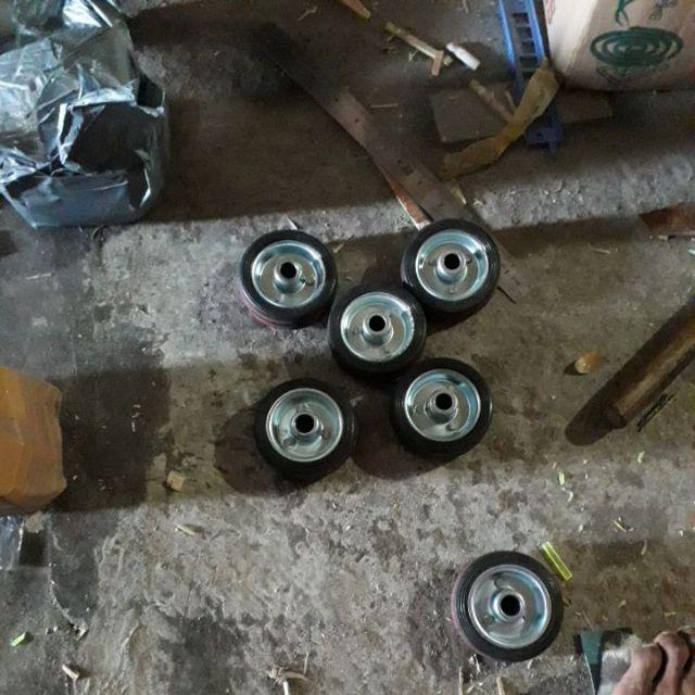 Roda Troli 3 Wheel Only Roda Karet Etalase Gerobak Trolley