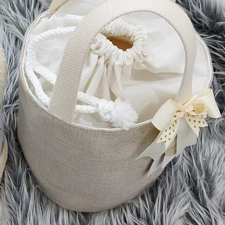 

☜ Tas Serut Bucket Bag Hampers Baby One Month Baby Born Premium - Abu-abu ✹